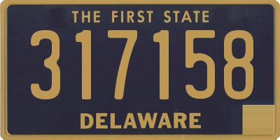 DE license plate 317158