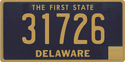 DE license plate 31726