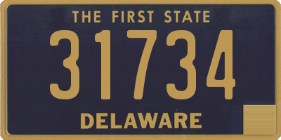 DE license plate 31734