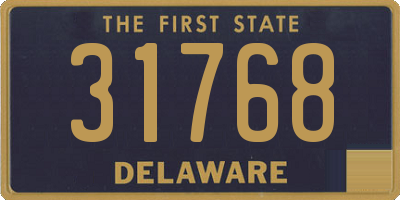 DE license plate 31768