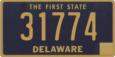 DE license plate 31774