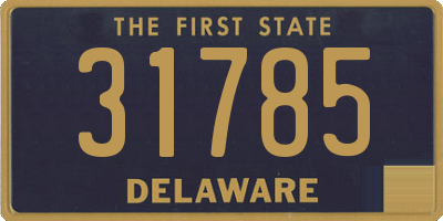 DE license plate 31785