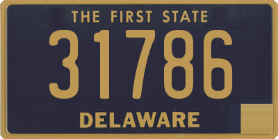 DE license plate 31786