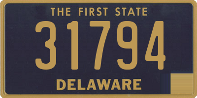 DE license plate 31794