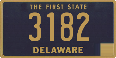 DE license plate 3182