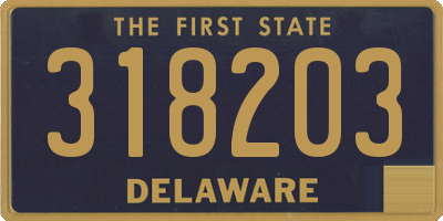 DE license plate 318203