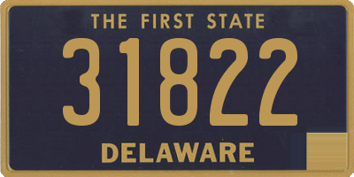 DE license plate 31822