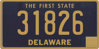DE license plate 31826