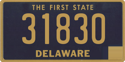 DE license plate 31830