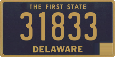 DE license plate 31833