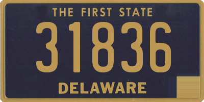 DE license plate 31836