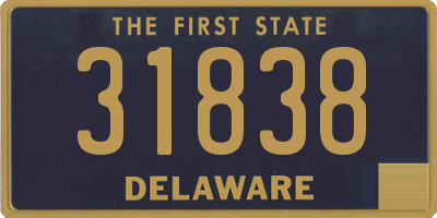 DE license plate 31838