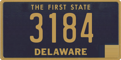 DE license plate 3184