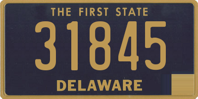 DE license plate 31845