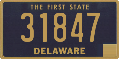 DE license plate 31847