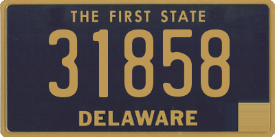 DE license plate 31858