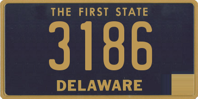 DE license plate 3186