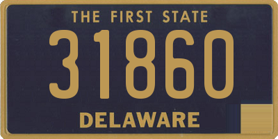 DE license plate 31860