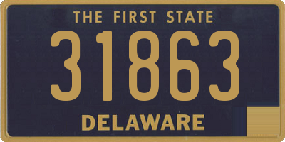 DE license plate 31863