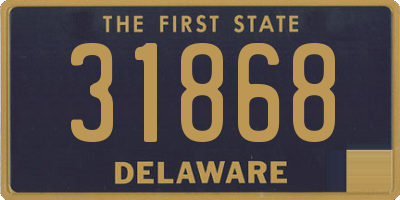 DE license plate 31868