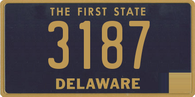 DE license plate 3187