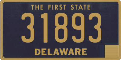 DE license plate 31893