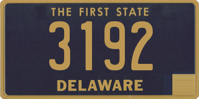 DE license plate 3192