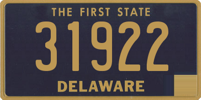 DE license plate 31922