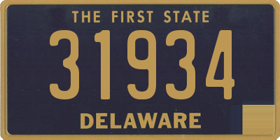 DE license plate 31934