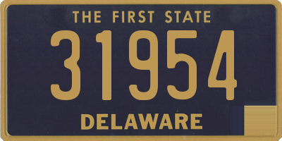 DE license plate 31954