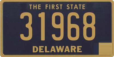 DE license plate 31968