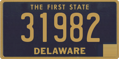 DE license plate 31982