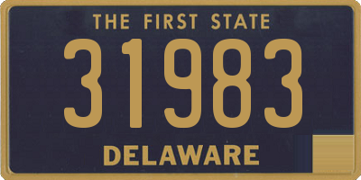 DE license plate 31983