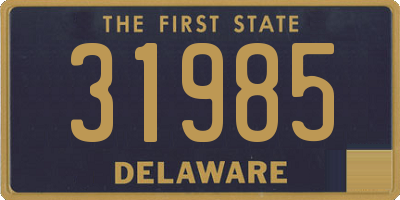 DE license plate 31985