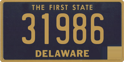 DE license plate 31986