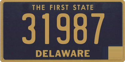 DE license plate 31987