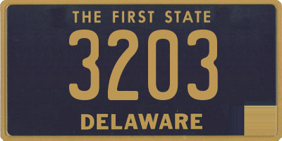 DE license plate 3203