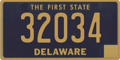 DE license plate 32034