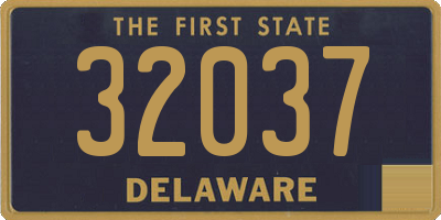 DE license plate 32037