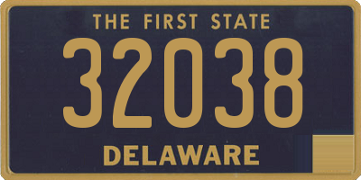 DE license plate 32038