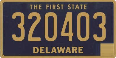 DE license plate 320403