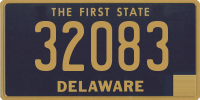 DE license plate 32083