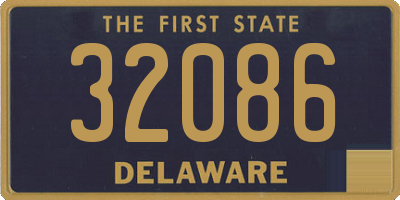 DE license plate 32086