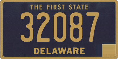 DE license plate 32087