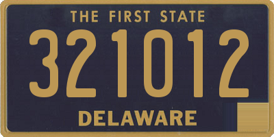 DE license plate 321012