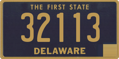 DE license plate 32113