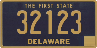 DE license plate 32123