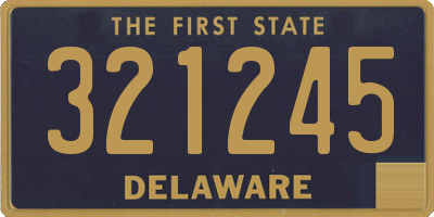 DE license plate 321245