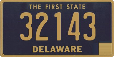 DE license plate 32143