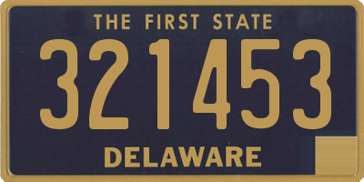 DE license plate 321453